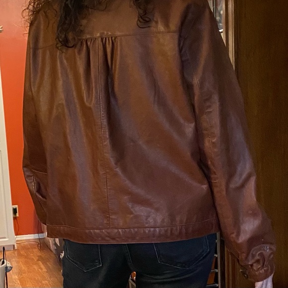 VINTAGE LEATHER JACKET 🧥 NWOT - Picture 4 of 12